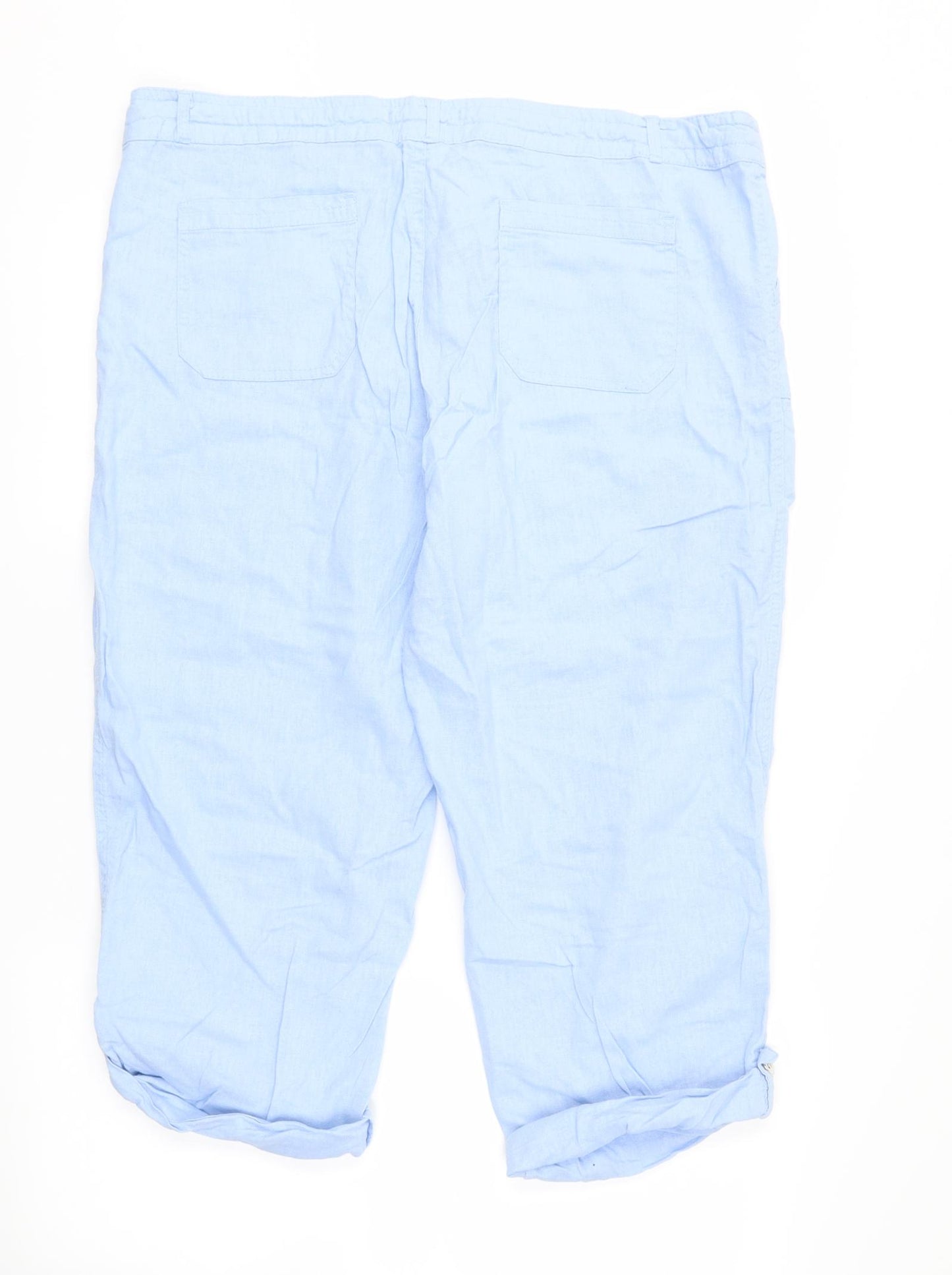 Primark Womens Blue   Capri Trousers Size 20 L21 in