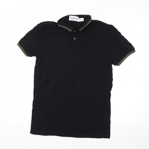 Topman Mens Black    Polo Size XS