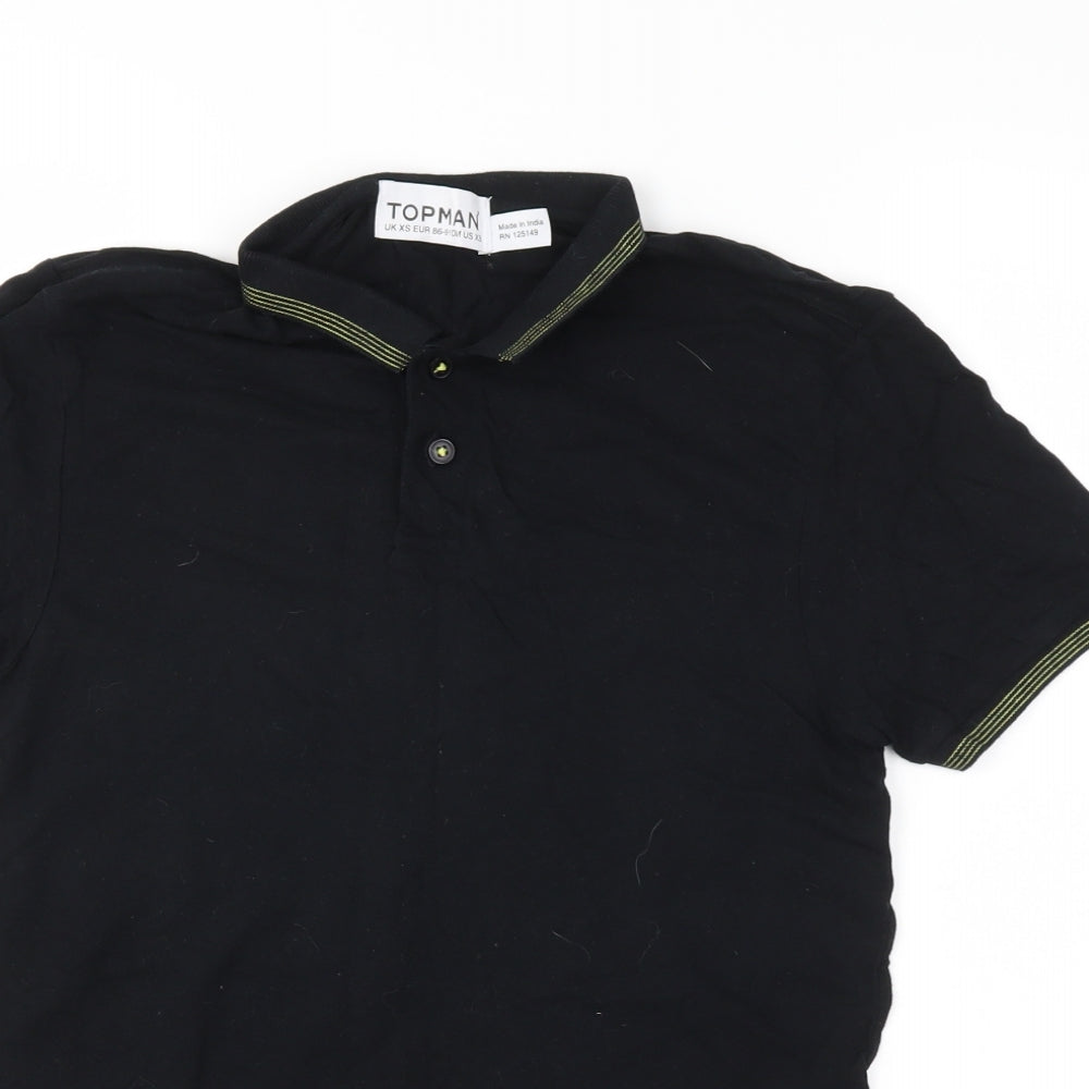 Topman Mens Black    Polo Size XS