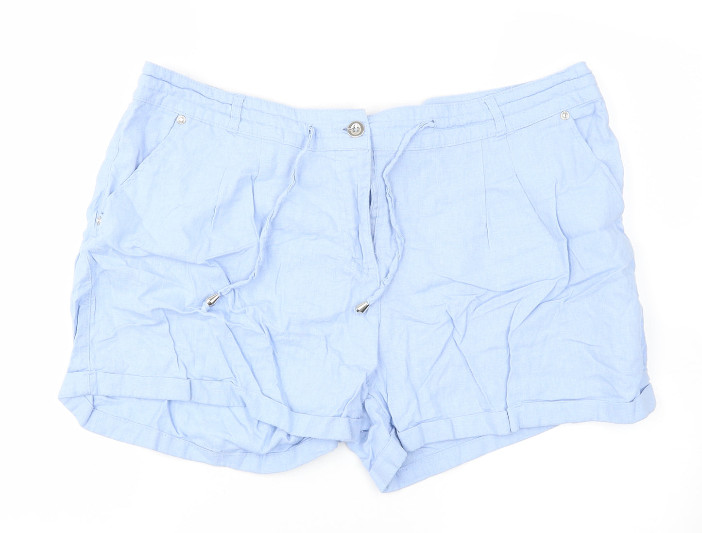 Primark Womens Blue   Cut-Off Shorts Size 20