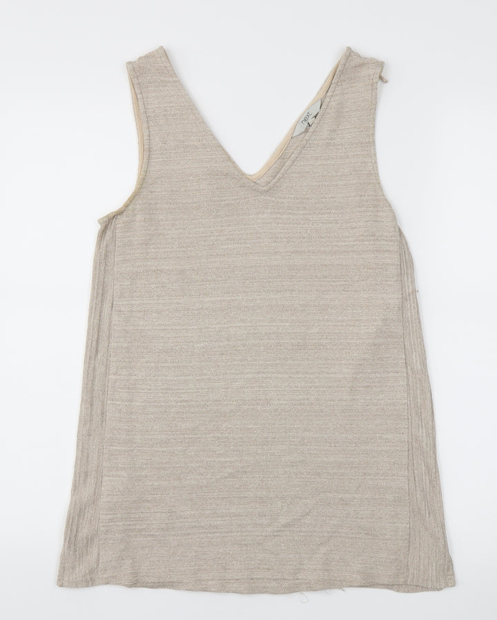 NEXT Womens Gold Basic T-Shirt Size 10