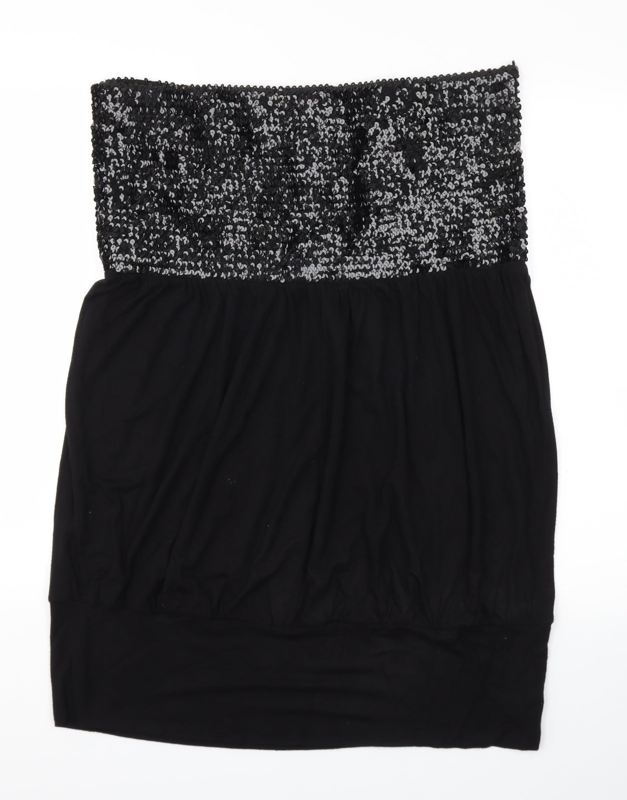 Inspire Womens Black Houndstooth  Basic T-Shirt Size 24