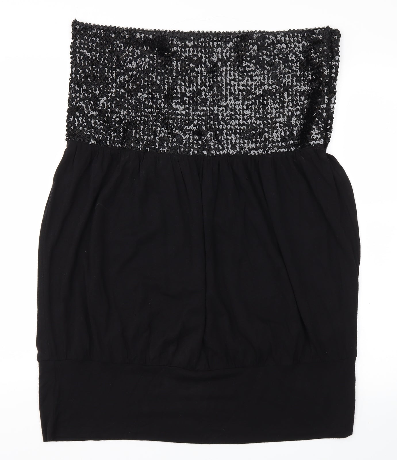 Inspire Womens Black Houndstooth  Basic T-Shirt Size 24