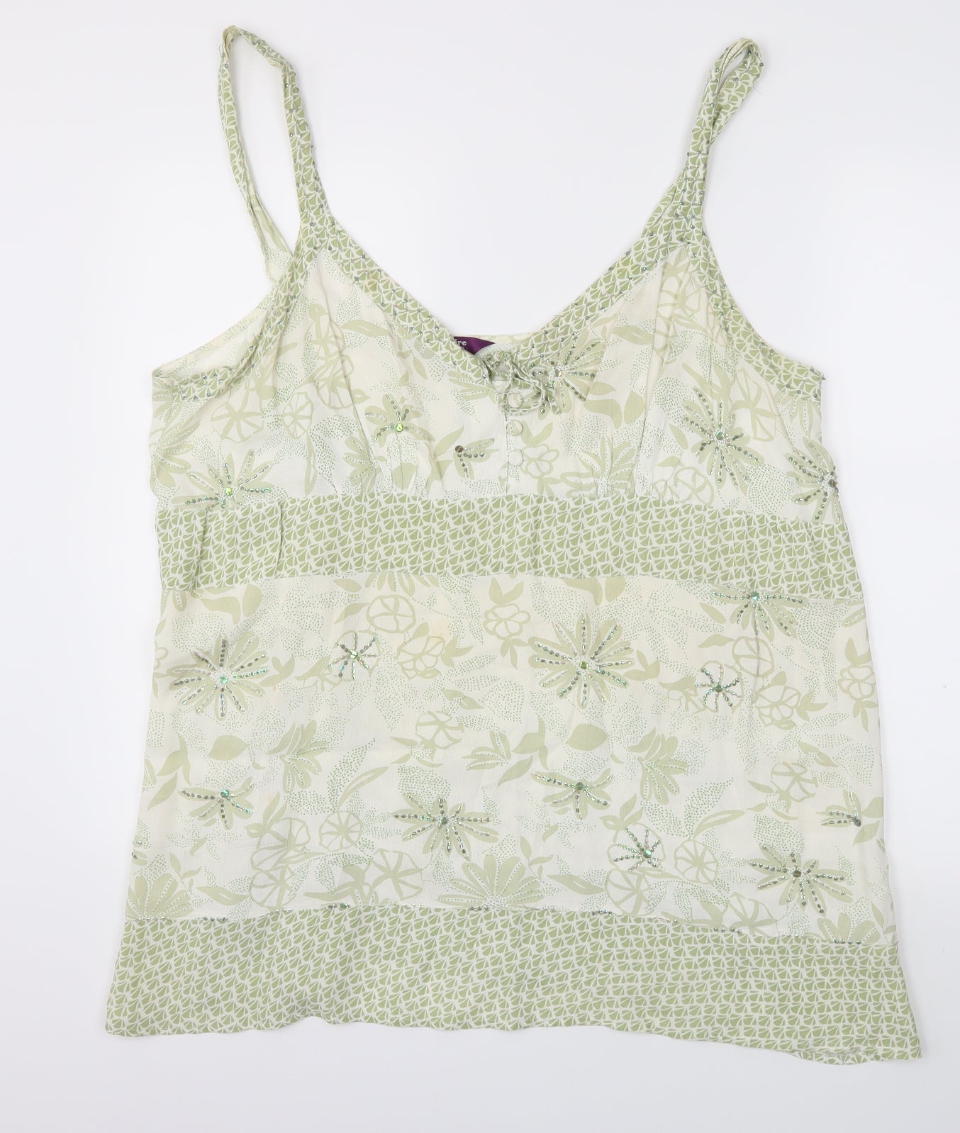 New Look Womens Green Floral  Basic Blouse Size 24