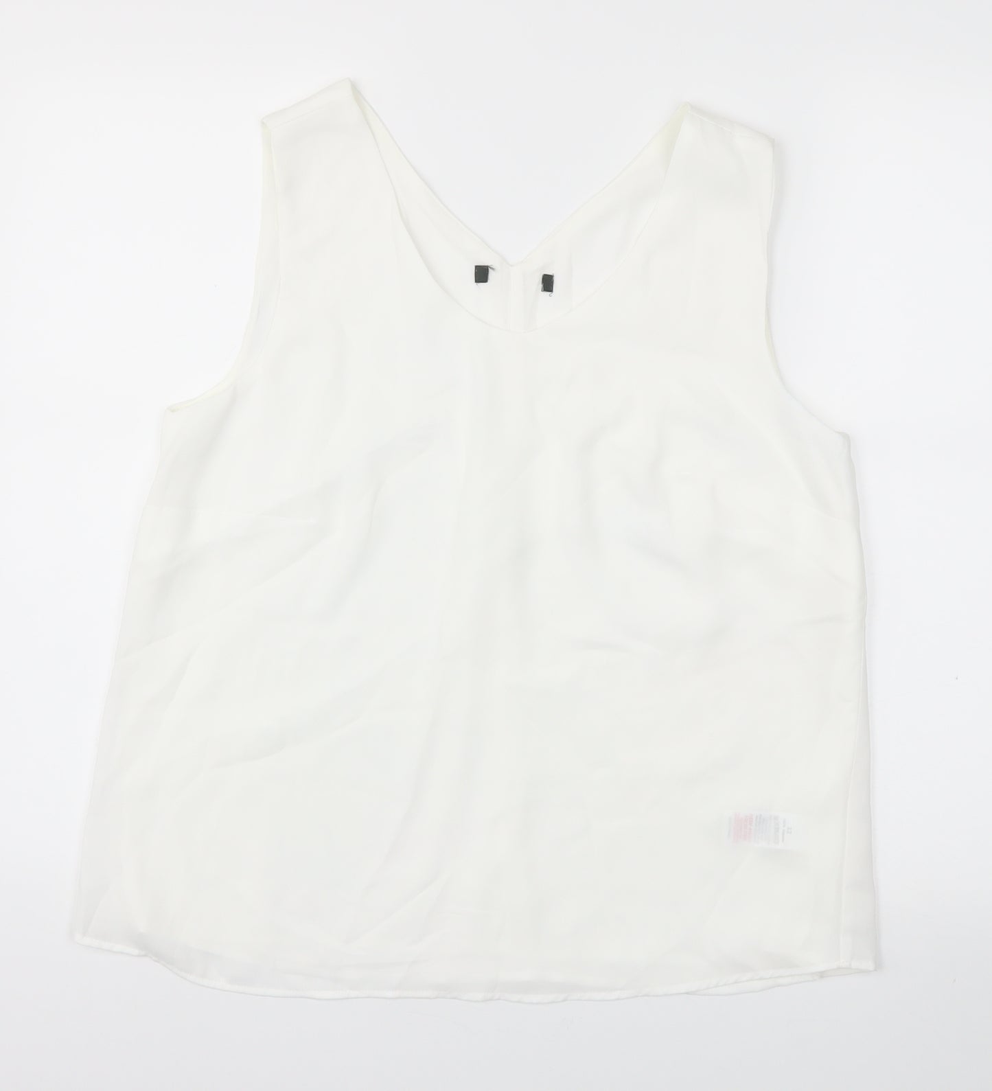 Preworn Womens White   Basic Blouse Size 12