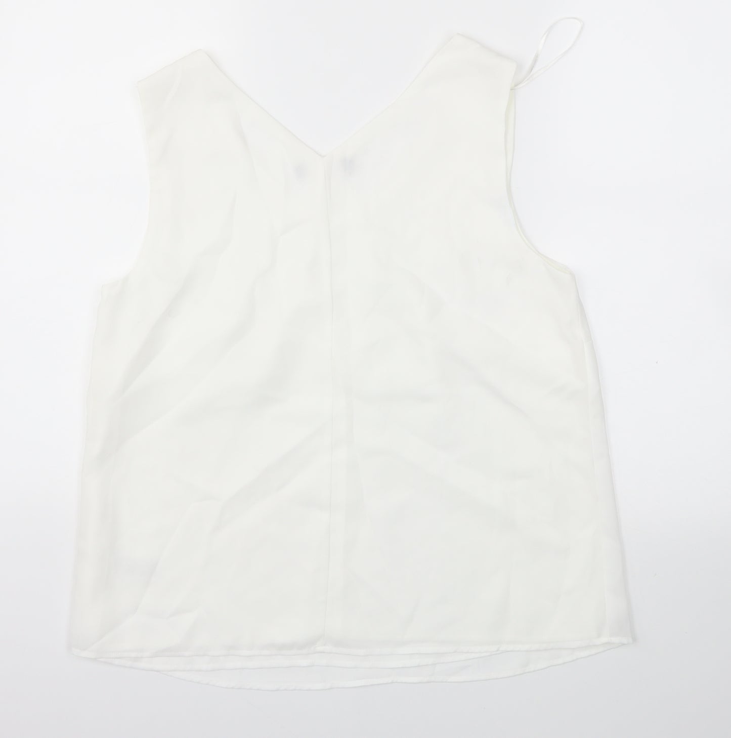 Preworn Womens White   Basic Blouse Size 12