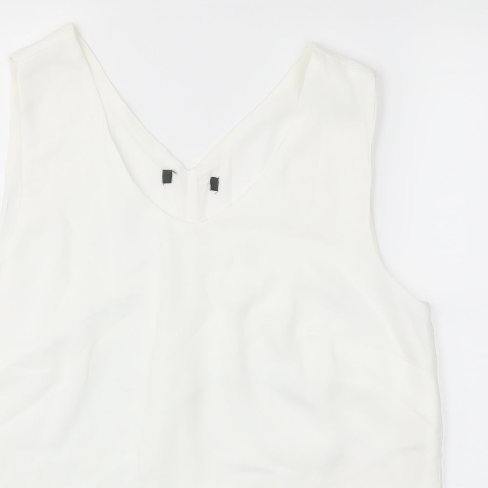 Preworn Womens White   Basic Blouse Size 12
