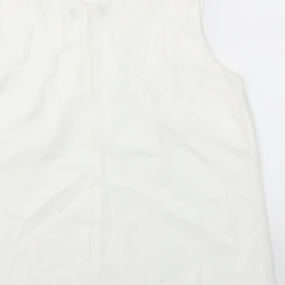 Preworn Womens White   Basic Blouse Size 12