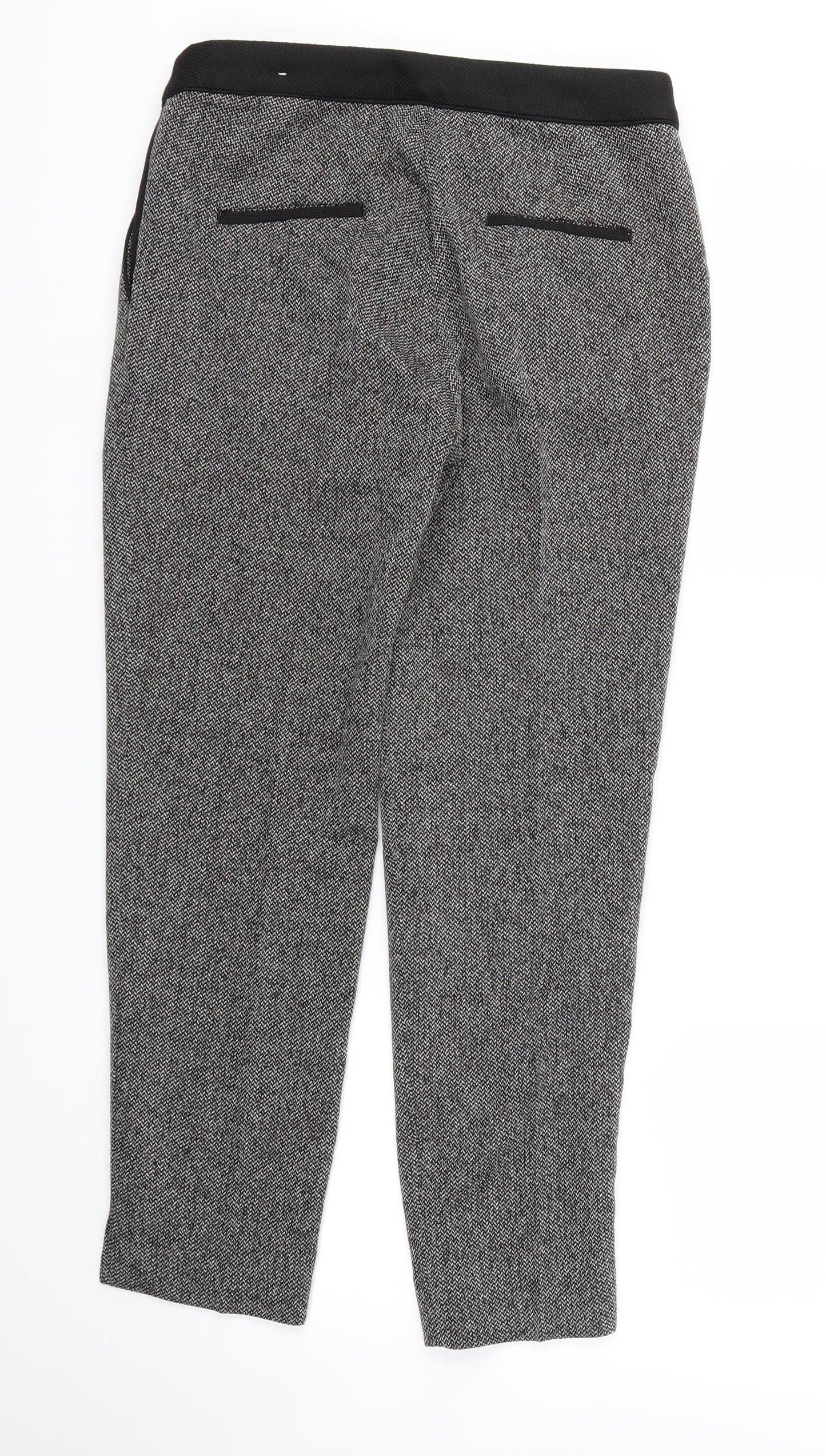 H&M Womens Grey   Trousers  Size 6 L26 in