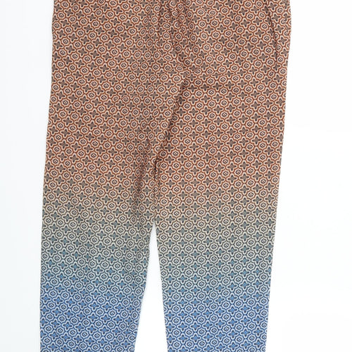 H&M Womens Brown Argyle/Diamond  Trousers  Size XS L26 in - Stretch waistband