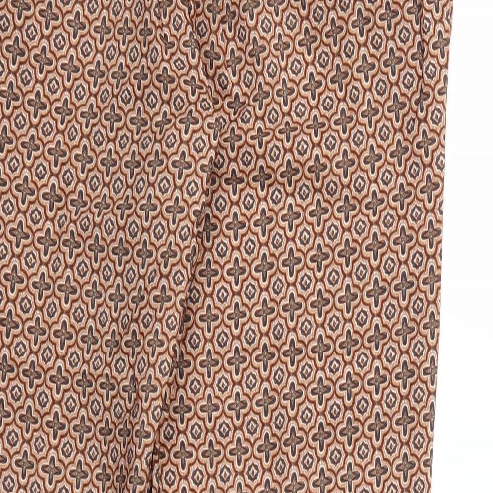 H&M Womens Brown Argyle/Diamond  Trousers  Size XS L26 in - Stretch waistband