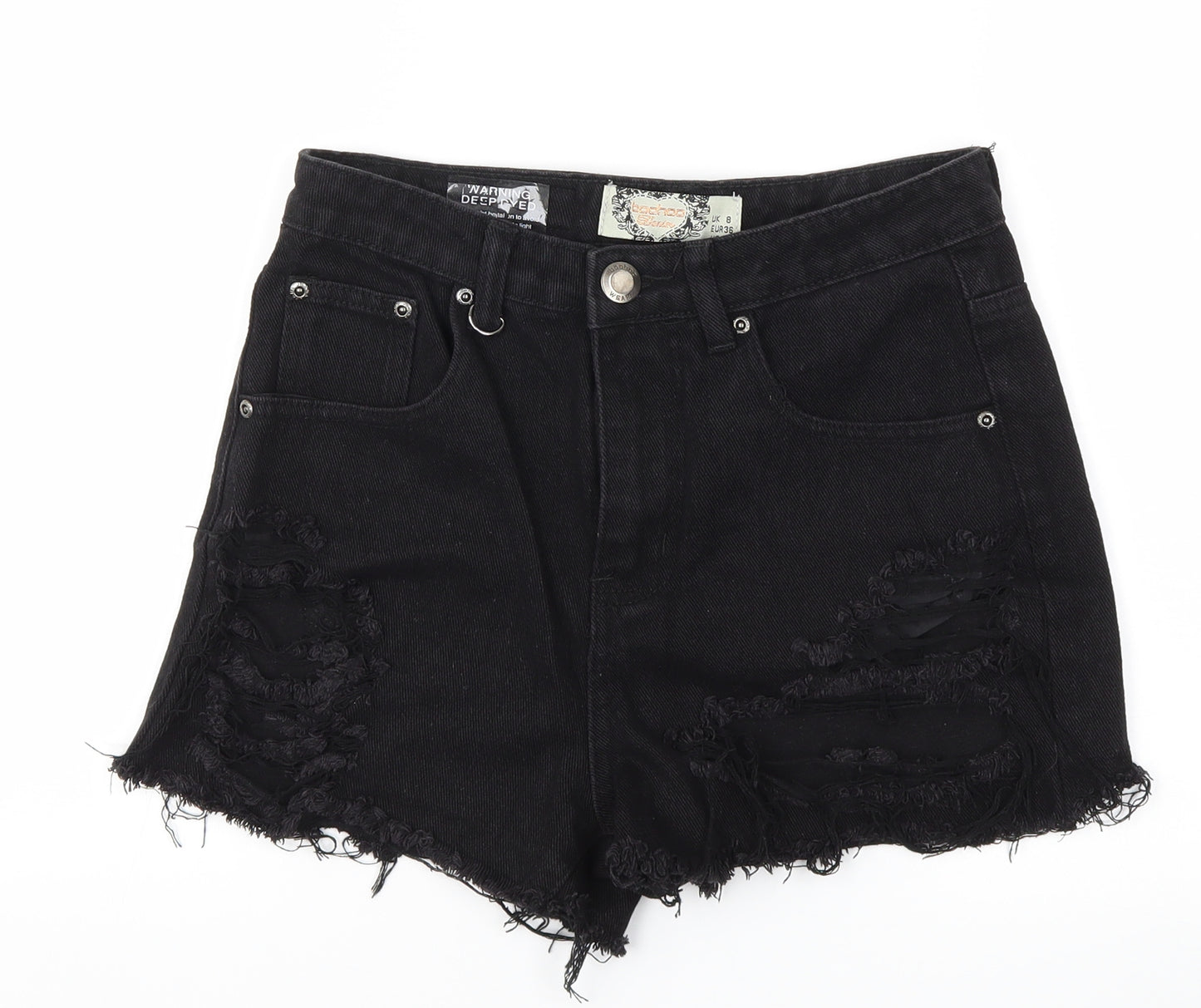 Boohoo Womens Black   Hot Pants Shorts Size 8
