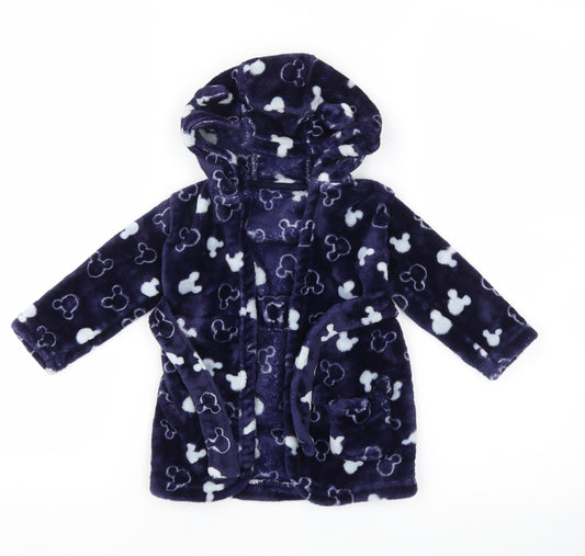 Front view of George boys’ blue animal print cami gown, size 6-9, months