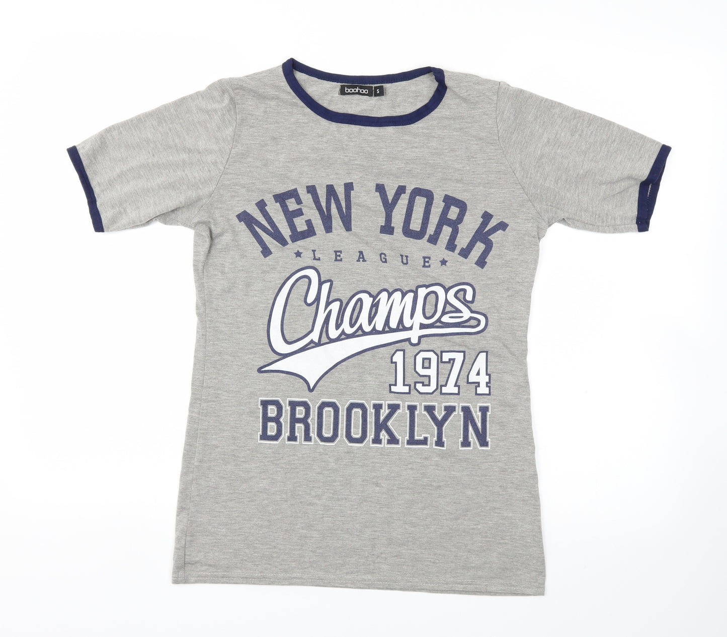 Boohoo Womens Grey   Basic T-Shirt Size S