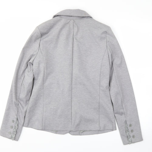 Cream Womens Grey   Jacket Blazer Size M