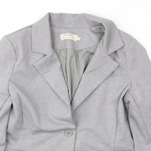 Cream Womens Grey   Jacket Blazer Size M