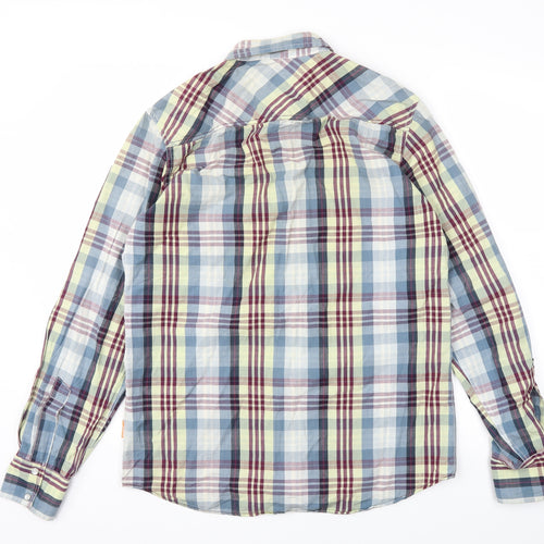 soulcal Mens Blue Check   T-Shirt Size M