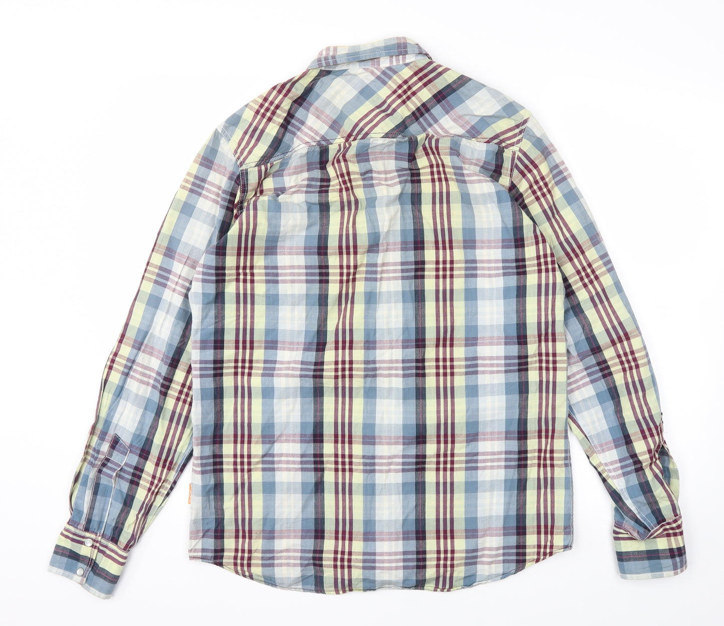 soulcal Mens Blue Check   T-Shirt Size M