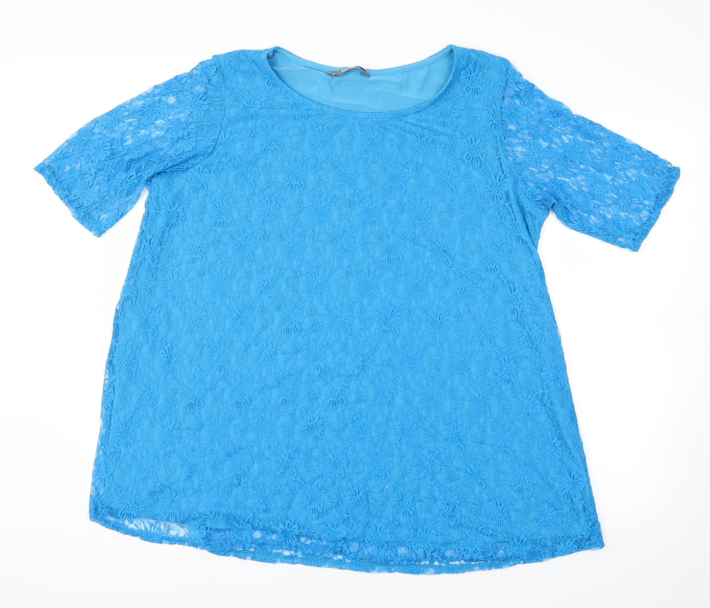 Lavitta Womens Blue   Basic T-Shirt Size 20