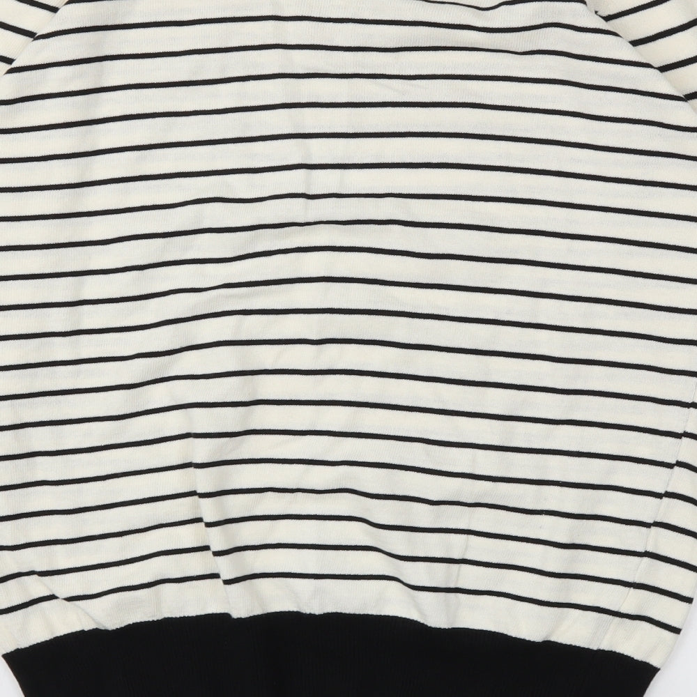 Topman Mens Ivory Striped  Pullover Sweatshirt Size S