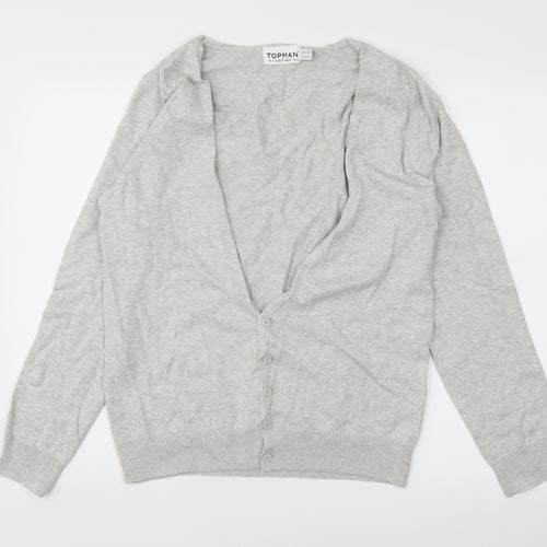 Topman Mens Grey   Cardigan Jumper Size S