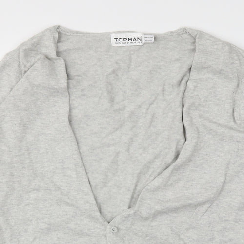 Topman Mens Grey   Cardigan Jumper Size S