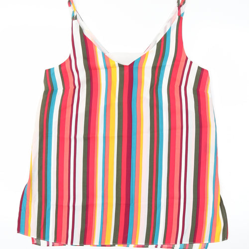 Papaya Womens Multicoloured Striped  Basic Blouse Size 12