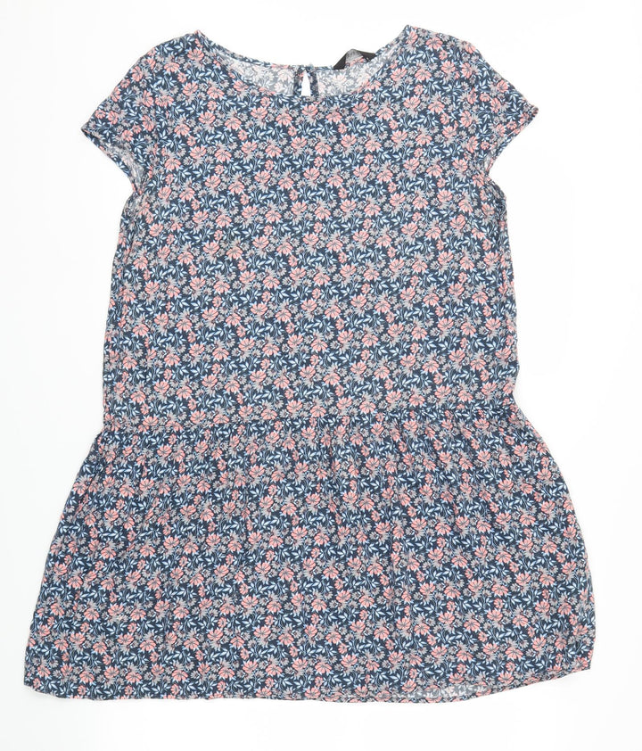 F&F Womens Blue Floral Fit & Flare Size 16