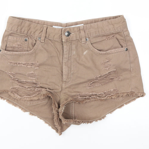 H&M Womens Brown   Hot Pants Shorts Size 10