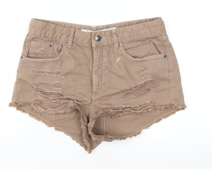 H&M Womens Brown Hot Pants Shorts Size 10