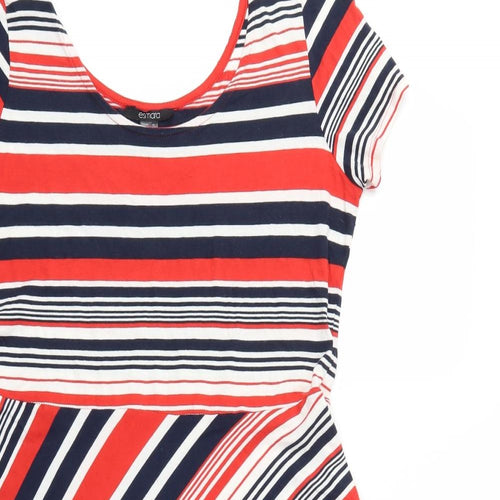 ESMARA  Womens Red Striped  Fit & Flare  Size L