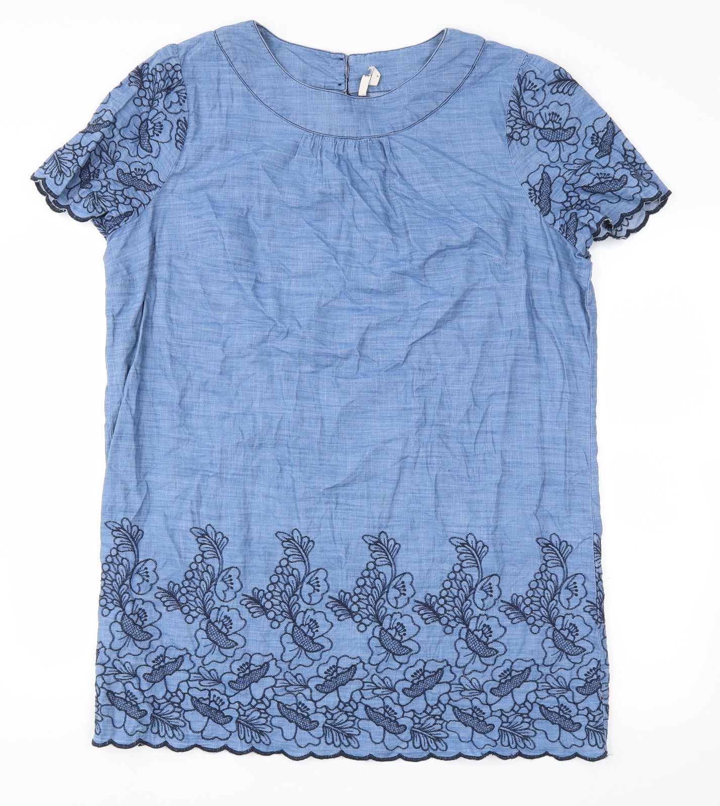TU Womens Blue Floral  Fit & Flare  Size 16