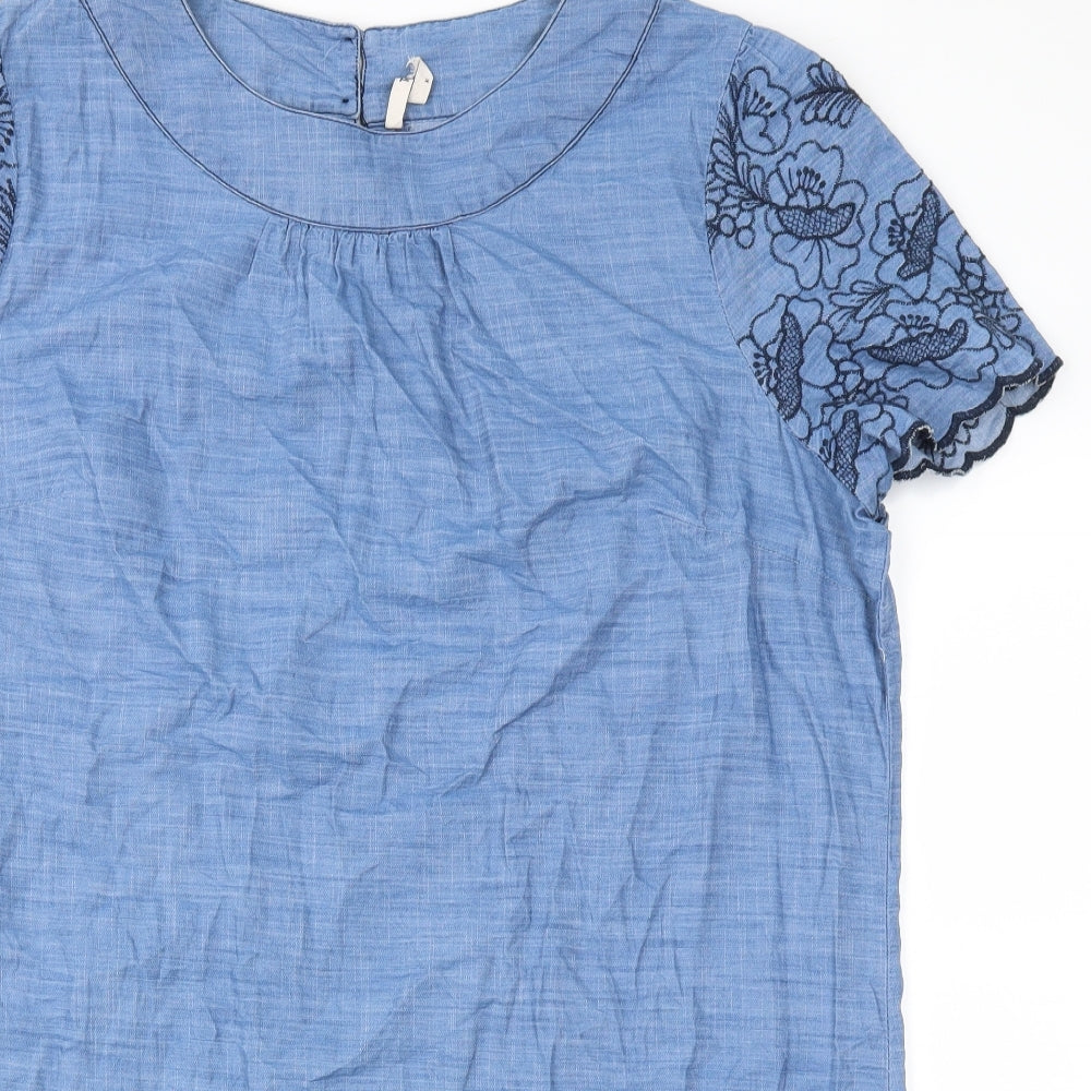 TU Womens Blue Floral  Fit & Flare  Size 16
