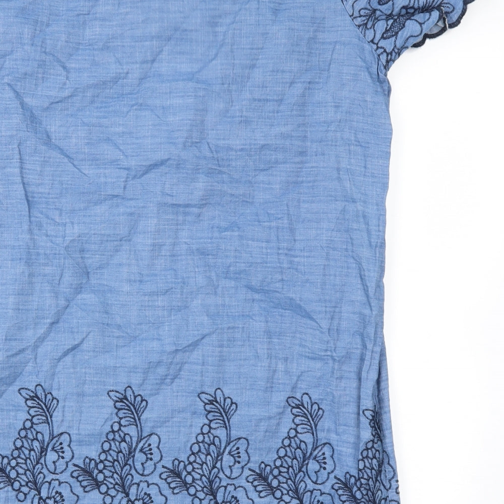 TU Womens Blue Floral  Fit & Flare  Size 16