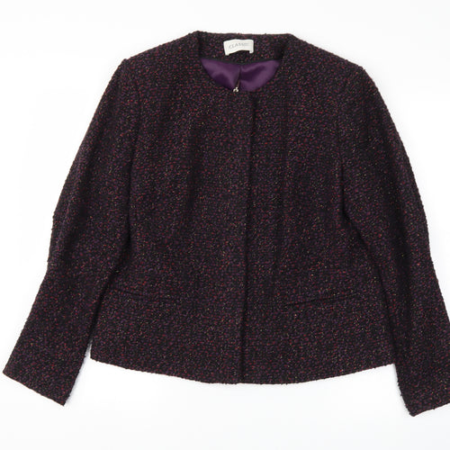 m&s Womens Purple   Jacket Blazer Size 14
