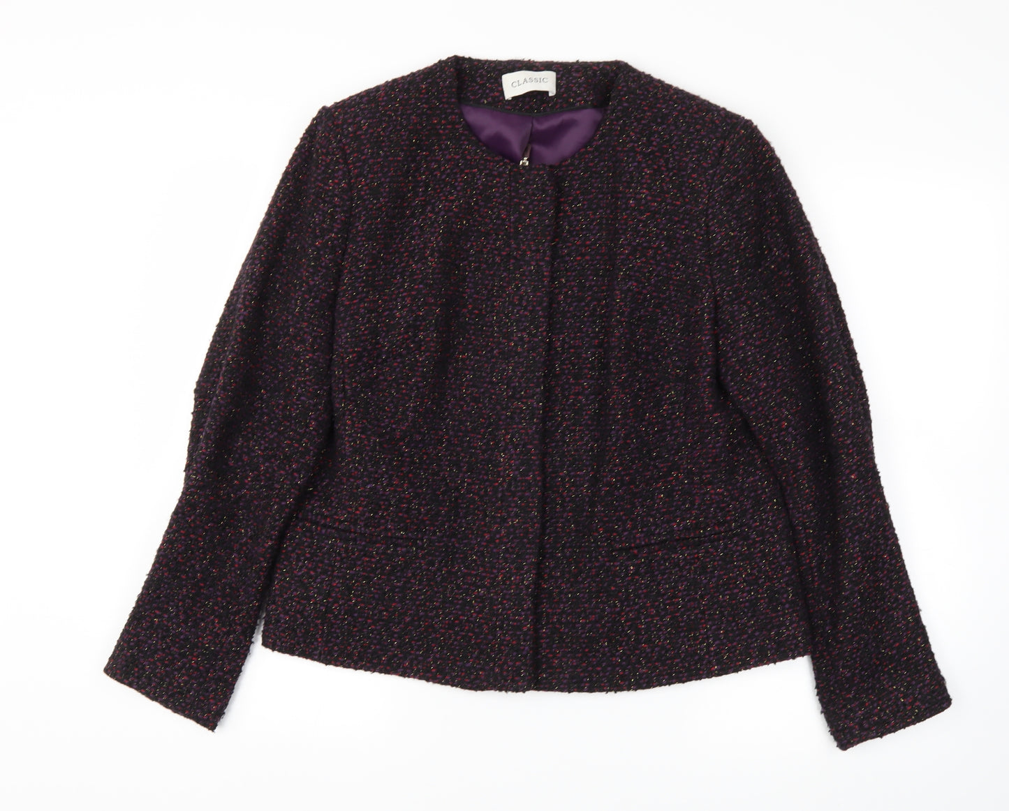 m&s Womens Purple   Jacket Blazer Size 14