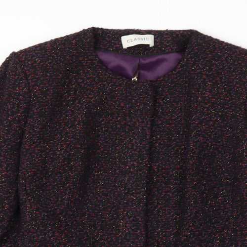 m&s Womens Purple   Jacket Blazer Size 14