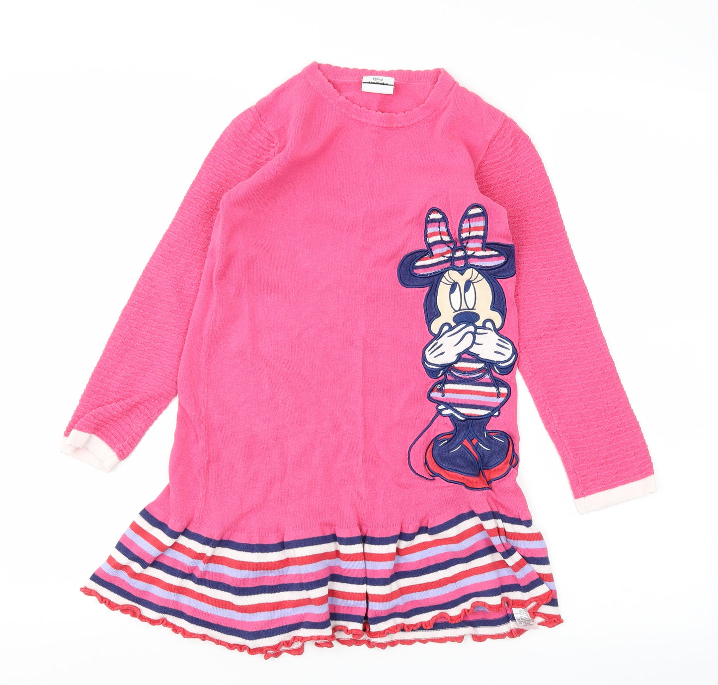 George Girls Pink Animal Print  Jumper Dress  Size 5-6 Years