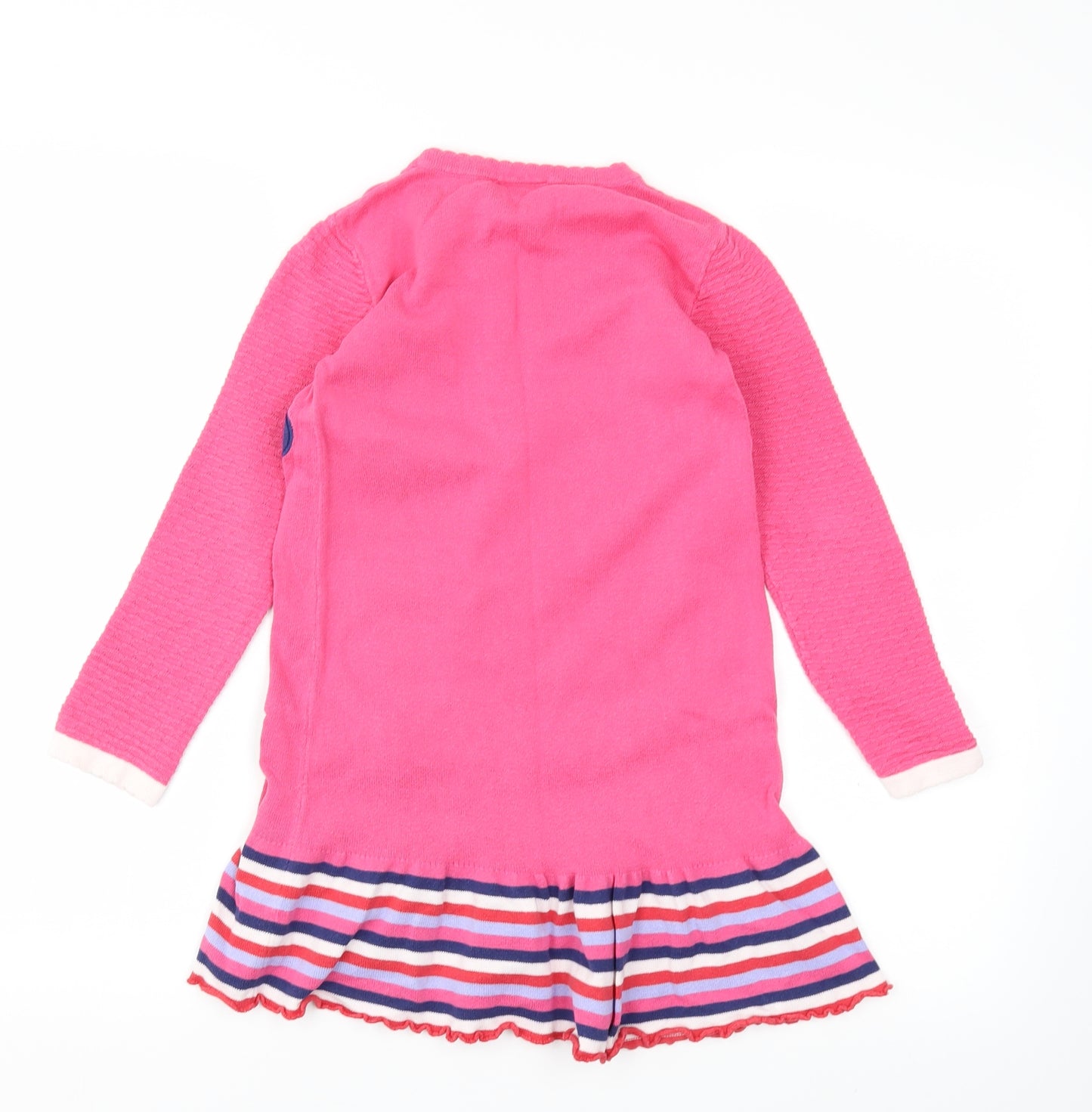 George Girls Pink Animal Print  Jumper Dress  Size 5-6 Years