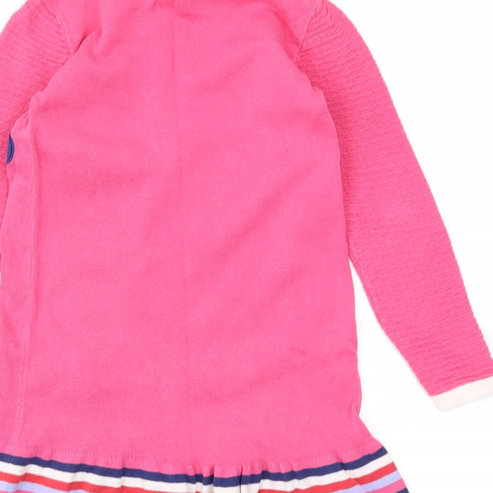 George Girls Pink Animal Print  Jumper Dress  Size 5-6 Years