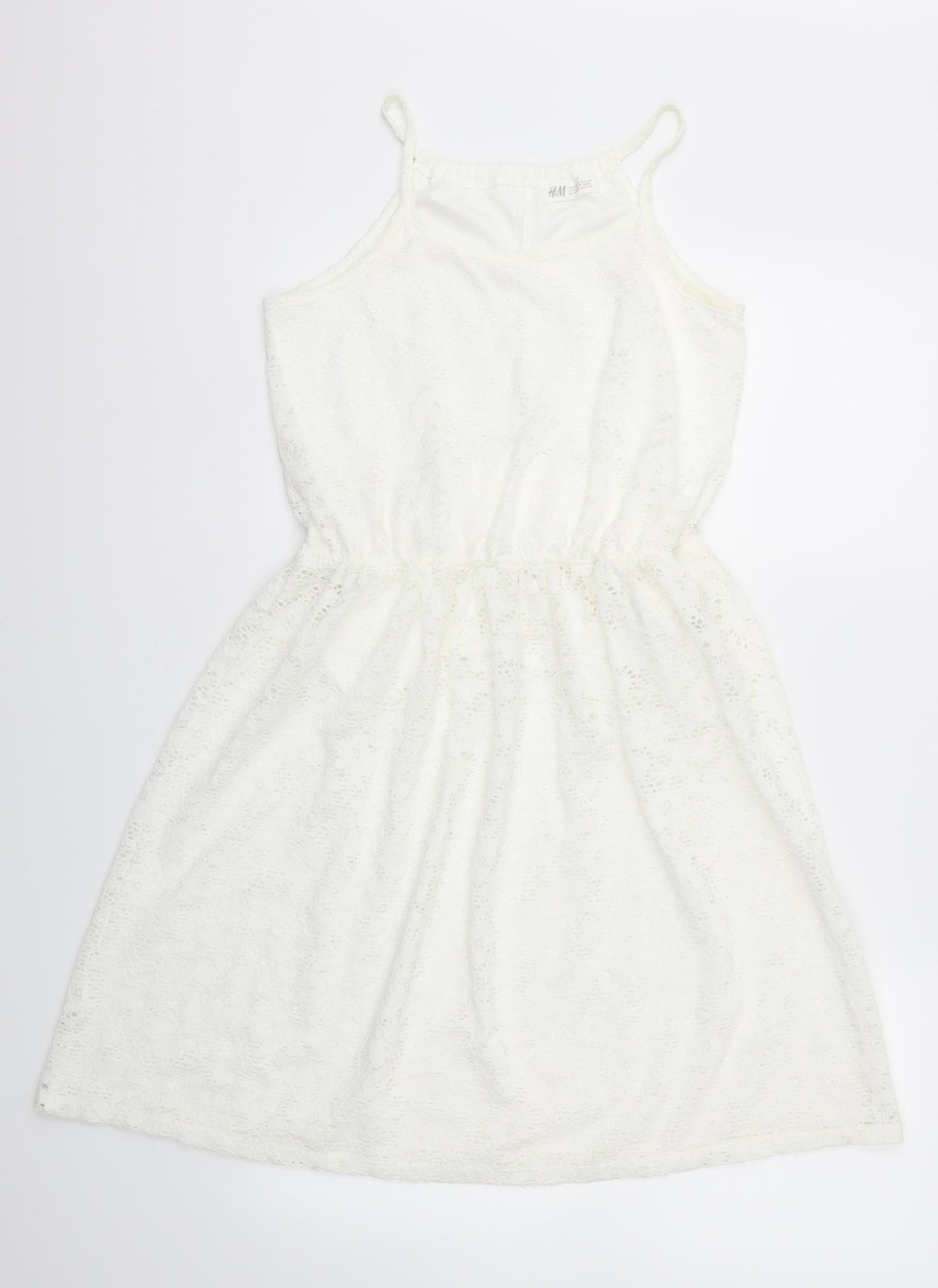 H&M Womens White   Fit & Flare  Size 12