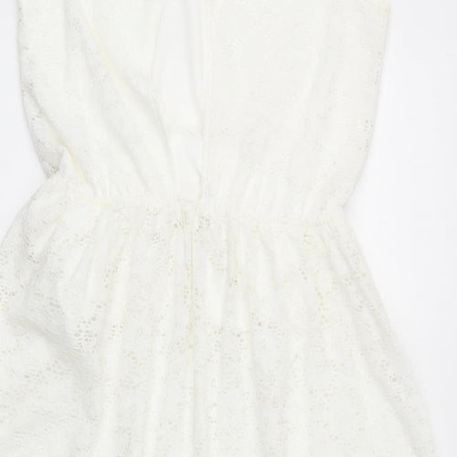 H&M Womens White   Fit & Flare  Size 12