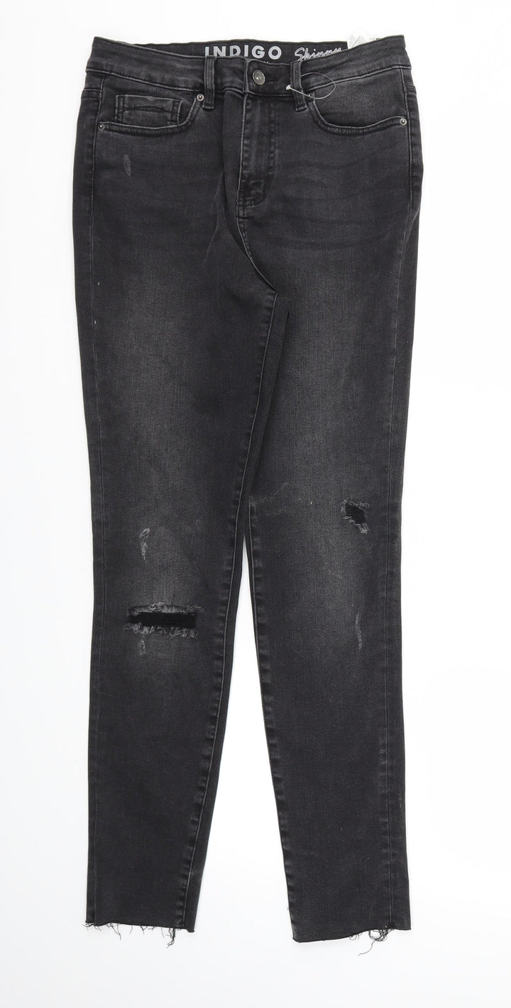 m&s Womens Black Skinny Jeans Size 10 L29 in
