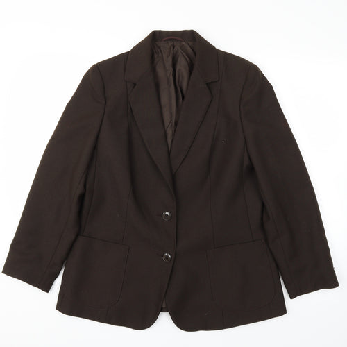 St Micheal Womens Brown   Jacket Blazer Size 14