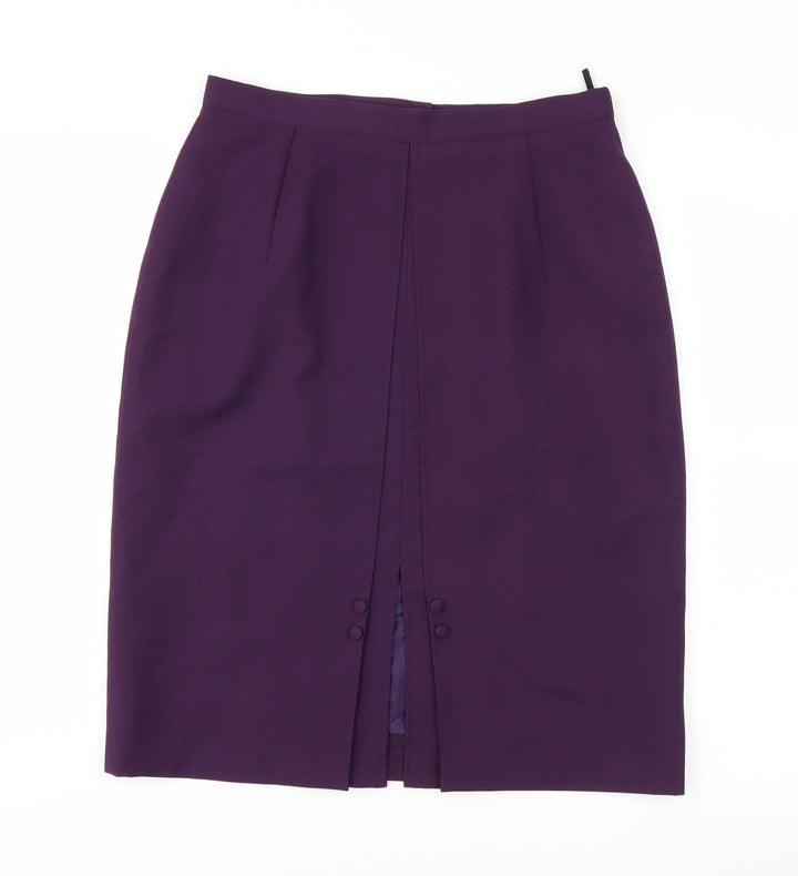 Preworn Womens Purple   A-Line Skirt Size 14