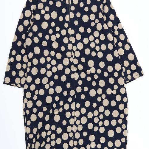 Roman Womens Blue Polka Dot  Fit & Flare  Size 14