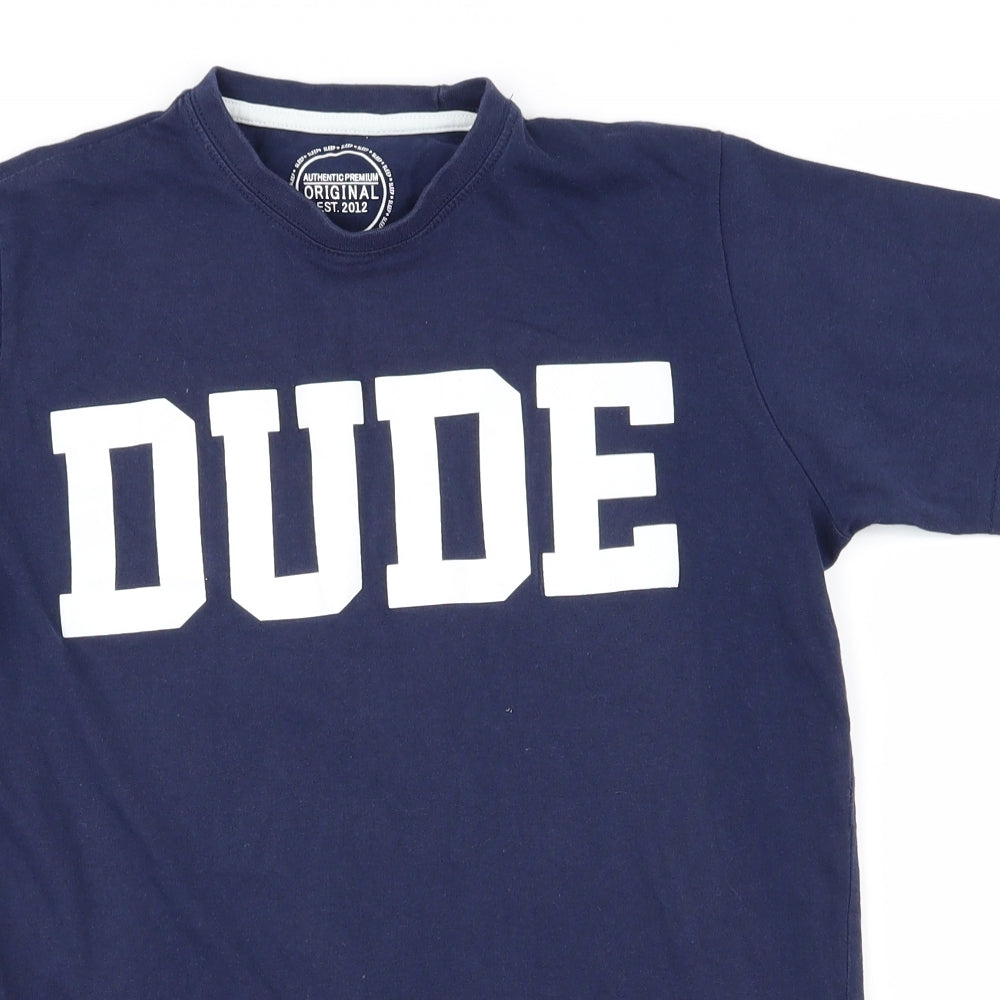 AUTHENTIC PREMIUM ORIGINAL Boys Blue Solid   Pyjama Top Size 12-13 Years