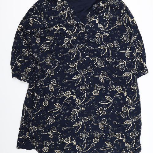 Monsoon Womens Blue Floral  Fit & Flare  Size 22