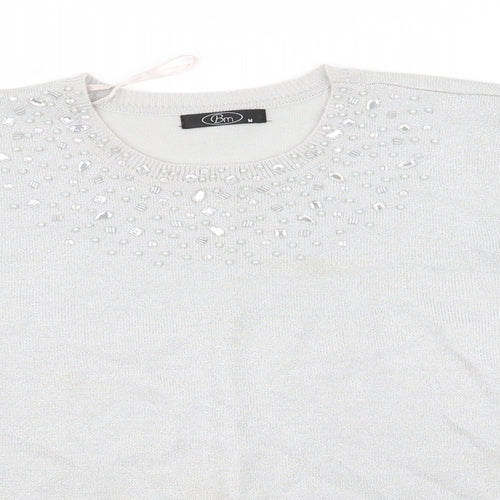 BM  Womens Grey   Basic T-Shirt Size M