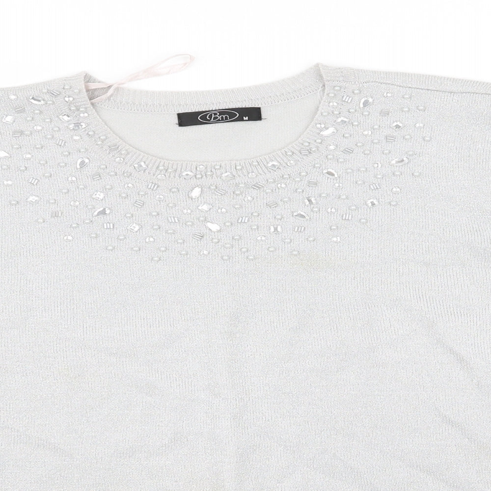 BM  Womens Grey   Basic T-Shirt Size M